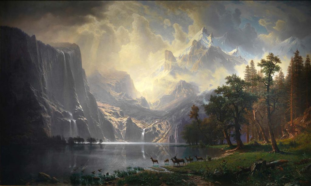 Albert Bierstadt Sierra Nevada Dağları Kaliforniya