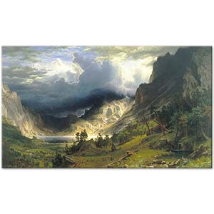 Albert Bierstadt Rocky Dağlarında Fırtına 01