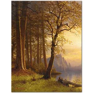 Albert Bierstadt Kaliforniya'da Gün Batımı Yosemite