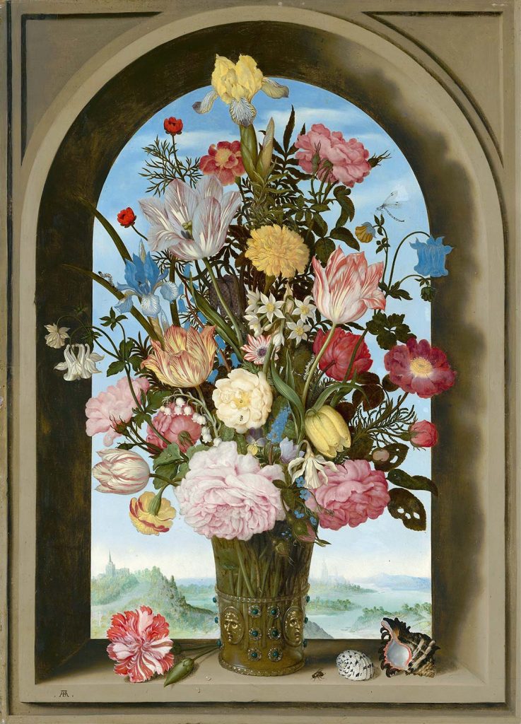 Ambrosius Bosschaert the Elder Pencerede Vazo