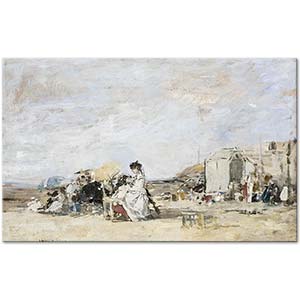 Eugene Boudin Trouville Sahilinde Kadın