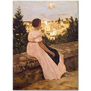 Frederic Bazille Pembe Elbise