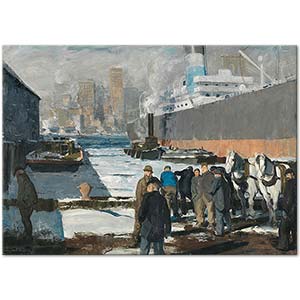 George Wesley Bellows Rıhtımda Adamlar