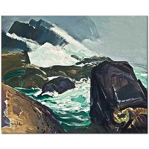 George Wesley Bellows Kayalara Çarpış