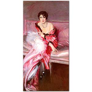 Giovanni Boldini Kırmızılar içinde Madam Juillard'ın Portresi