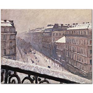 Gustave Caillebotte Haussmann Bulvarı, Kar Altında