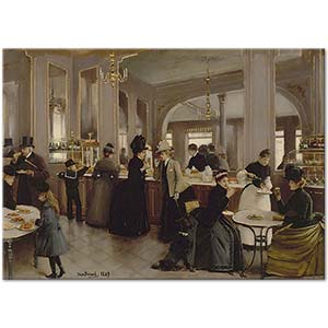 Jean Beraud Şanzelize'de Pastahane