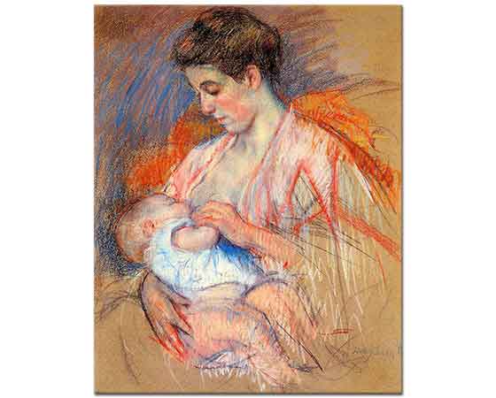 Mary Cassatt Bebeğini Emziren Jeanne