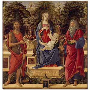 Sandro Botticelli Madonna Azizler ile