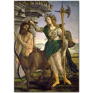 Sandro Botticelli Pallas Athene ve Kentaur