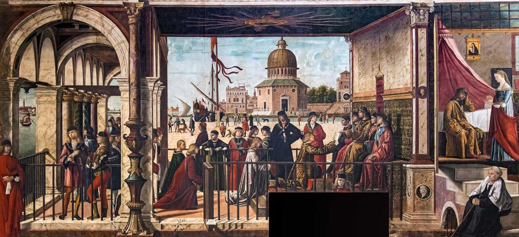 Vittore Carpaccio Azize Ursula Elçilerin Gelişi