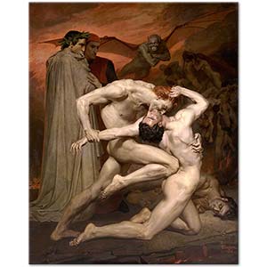 William Adolphe Bouguereau Dante ve Virgil Cehennemde