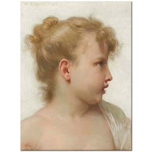 William Adolphe Bouguereau Küçük Kız Başı Etüdü