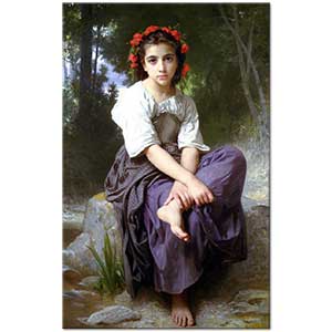 William Adolphe Bouguereau Dere Kenarında