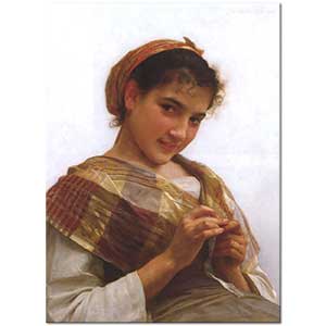 William Adolphe Bouguereau Takı Yapan Genç Kız