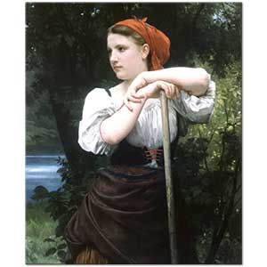 William Adolphe Bouguereau Tırpanlı Kız