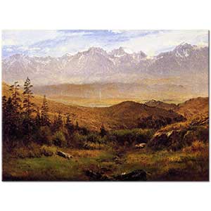 Albert Bierstadt Dağların Eteklerindeki Tepeler