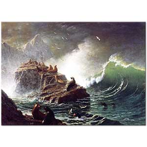 Albert Bierstadt Farallon Adasında Foklar