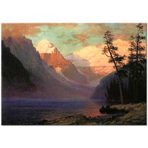 Albert Bierstadt Loise Gölünde Akşam Işıkları