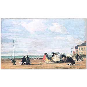 Eugene Boudin Kraliçe Eugenie Trouville Kıyısında