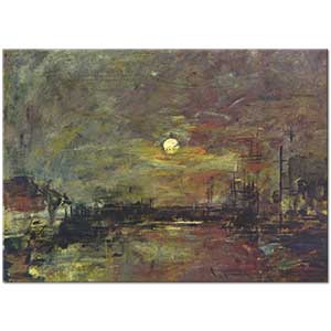 Eugene Boudin Le Havre Limanında Akşam