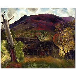 George Wesley Bellows Ölü Ağaç ve Yıkık Ev