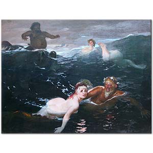 Arnold Böcklin Dalgalarda Oyun