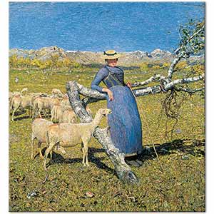 Giovanni Segantini Öğle Zamanı Alpler