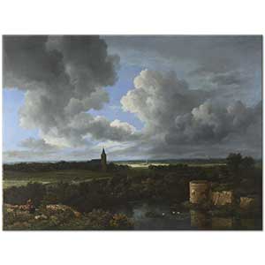 Jacob van Ruisdael Göl Kenarından Manzara