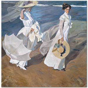 Joaquin Sorolla Sahilde Yürüyüş