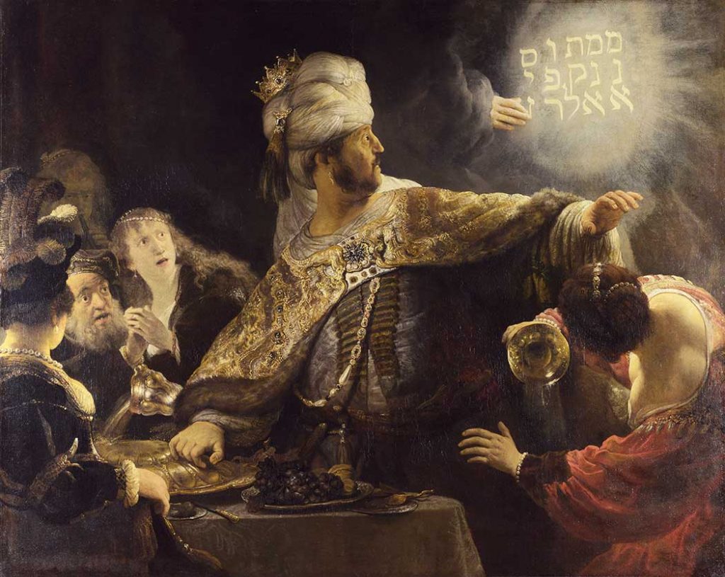 Rembrandt Belshazzar'ın Ziyafeti