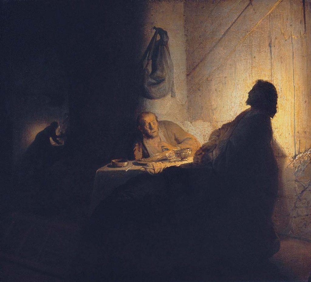 Rembrandt Isa ve Emmaus'ta Yemek