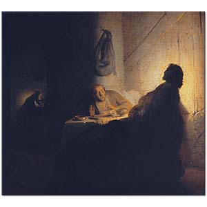 Rembrandt İsa ve Emmaus'ta Yemek