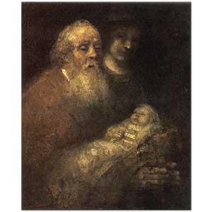 Rembrandt Simeon İsa ile Tapınakta