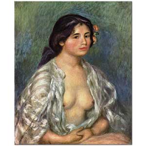 Pierre Auguste Renoir Önü Açık Gömleği ile Gabriel