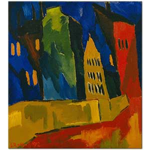 Karl Schmidt Rottluff Gece Vakti Evler