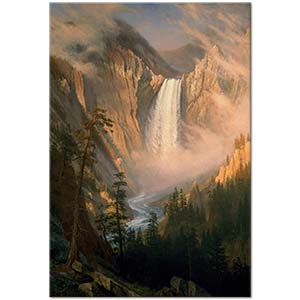 Albert Bierstadt Yellowstone Şelalesi Manzarası