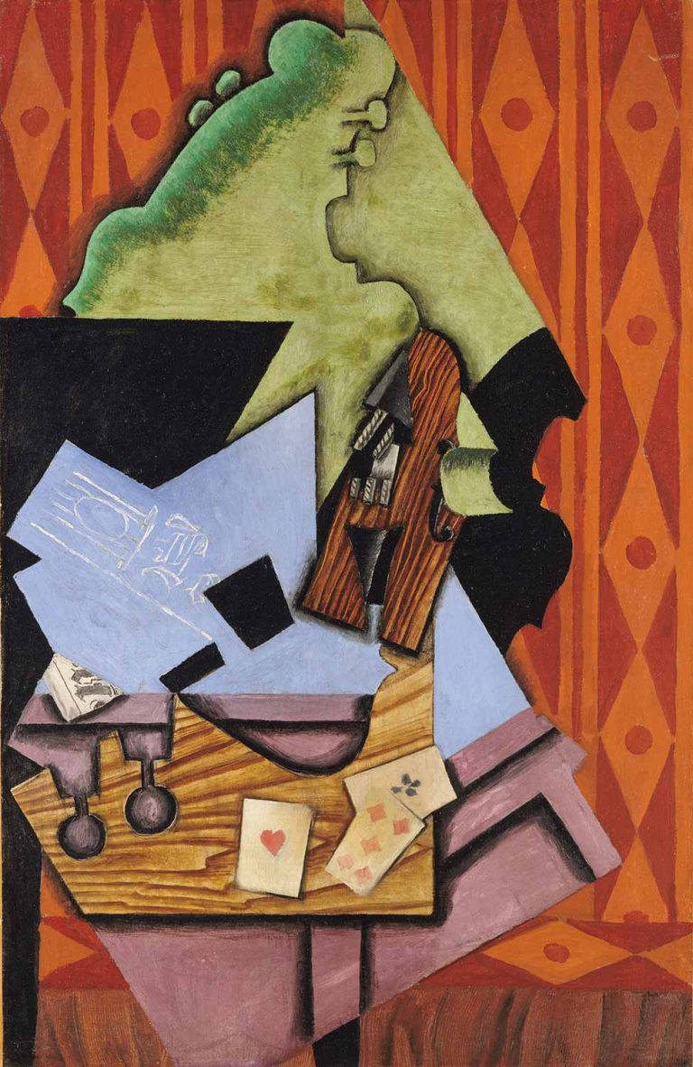 Juan Gris Keman ve Masada Oyun Kartları istanbul sanat evi