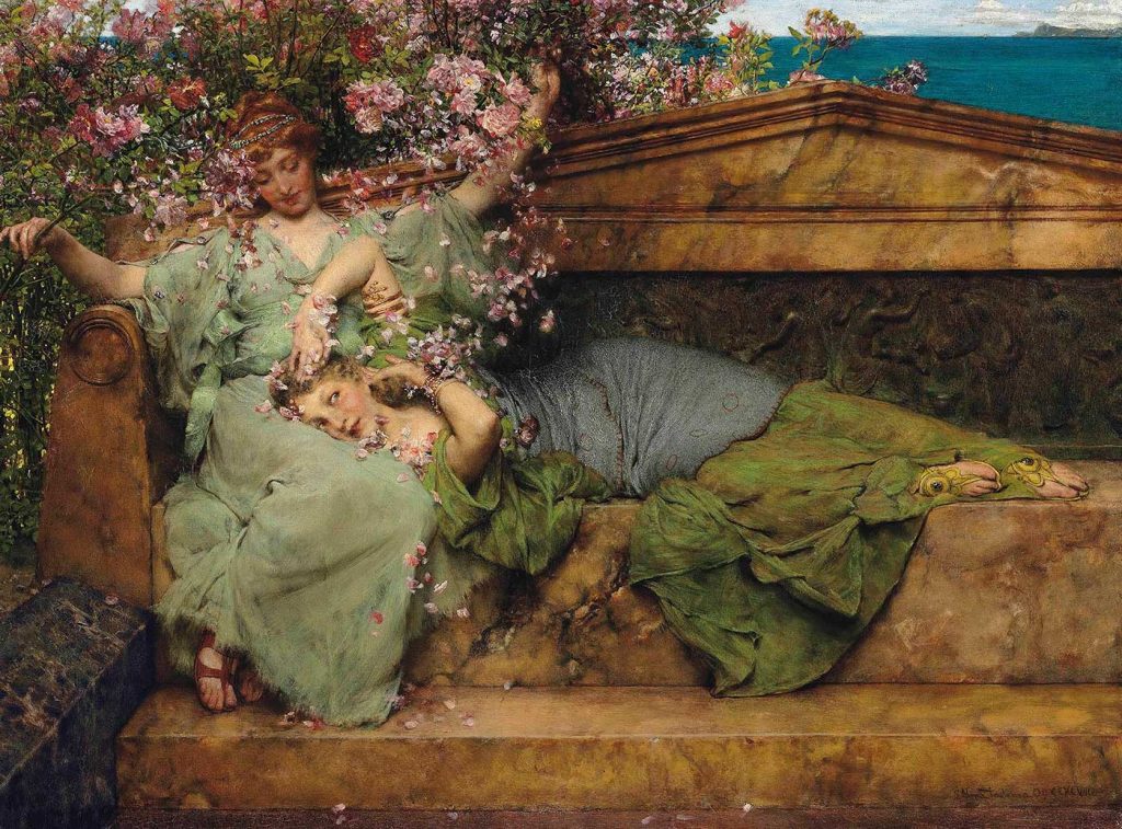 Sir Lawrence Alma-Tadema Bir Gül Bahçesinde