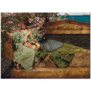 Sir Lawrence Alma-Tadema Bir Gül Bahçesinde