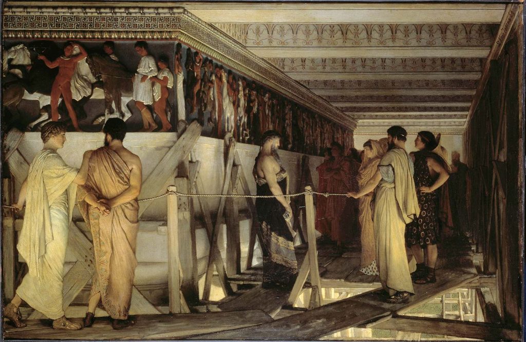 Sir Lawrence Alma-Tadema Pheidias ve Parthenon Frizleri