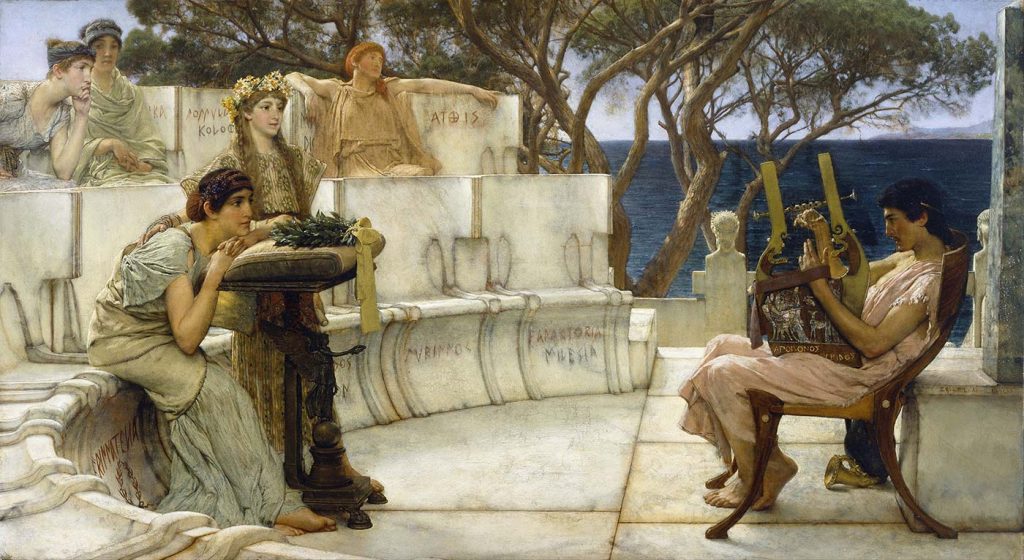 Sir Lawrence Alma-Tadema Sappho ve Alcaeus